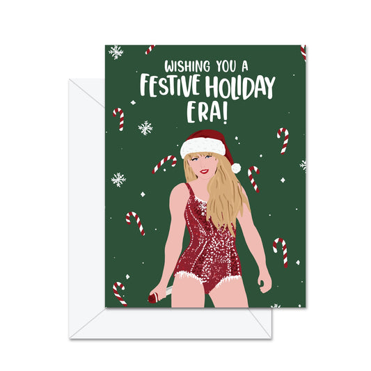 Wishing You A Festive Holiday Era- Greeting Card