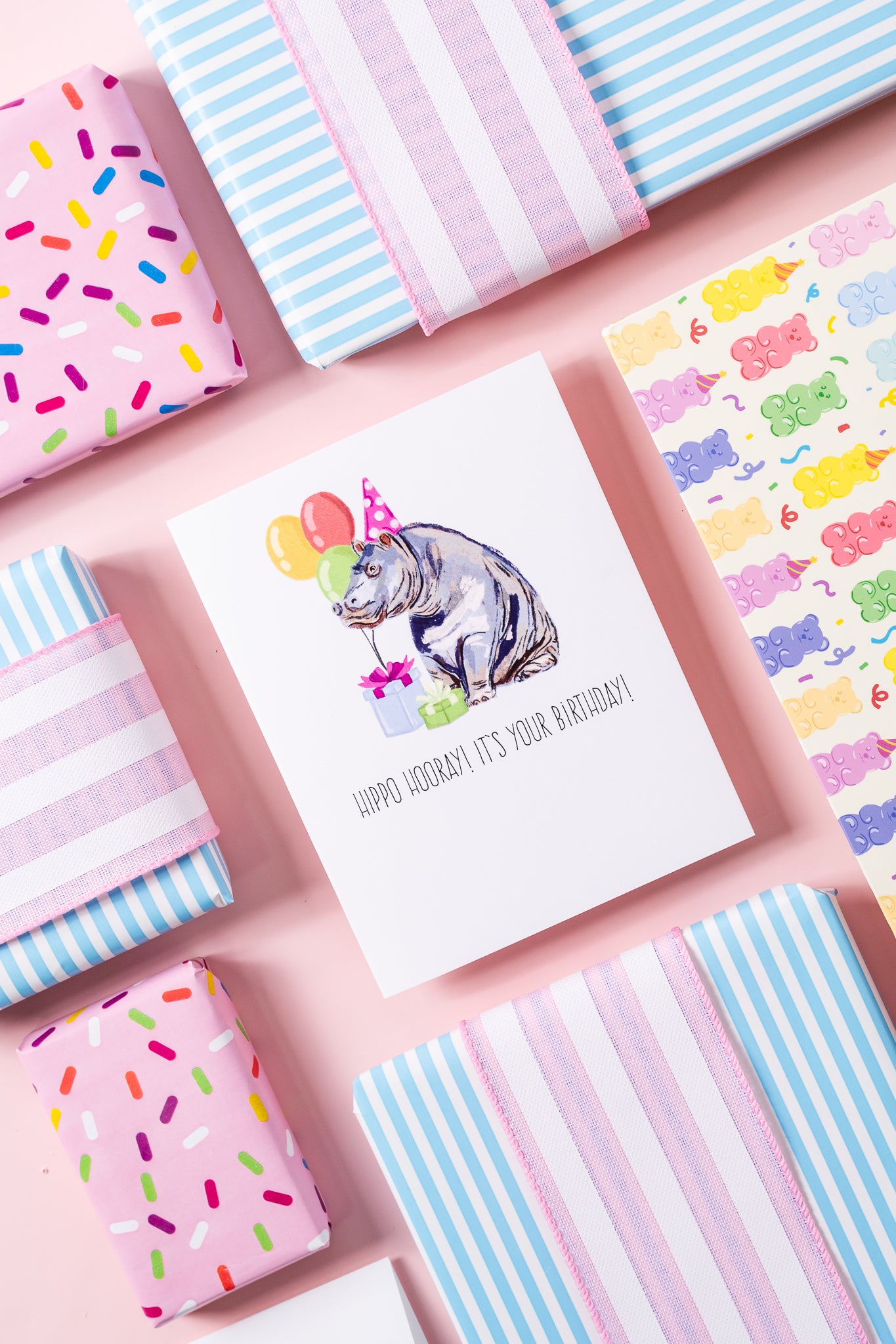 Hippo Hooray! It's Your Birthday! - Greeting Card