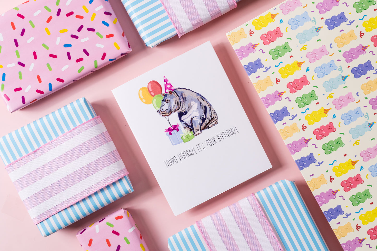 Hippo Hooray! It's Your Birthday! - Greeting Card